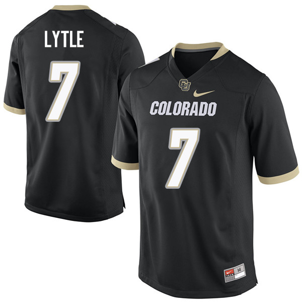 Men #7 Tyler Lytle Colorado Buffaloes College Football Jerseys Sale-Black - Click Image to Close